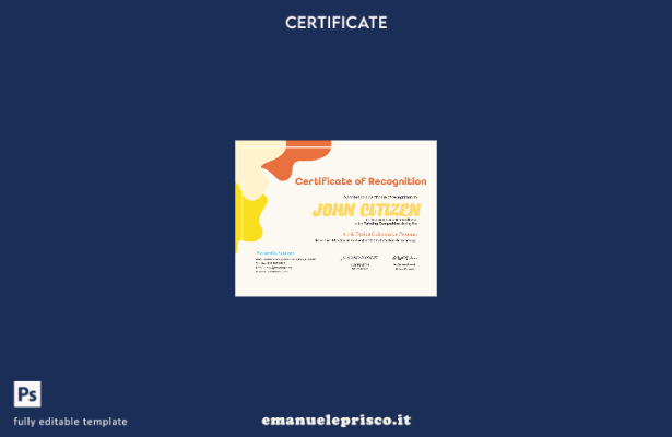 modello di certificato USA Painting Award stile verificato